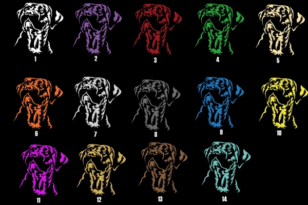 Autoaufkleber "Presa Canario" Kopf