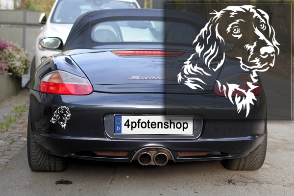 Autoaufkleber "Münsterländer" Kopf