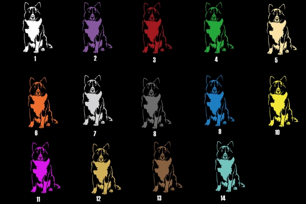 Autoaufkleber "Karelischer Bärenhund" Kontur