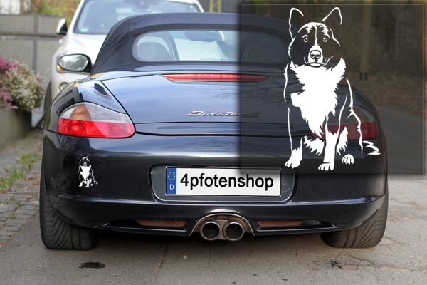 Autoaufkleber "Karelischer Bärenhund" Kontur