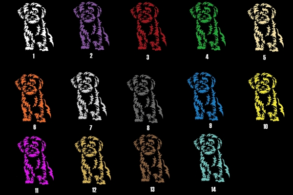 Autoaufkleber "Maltipoo" Kontur