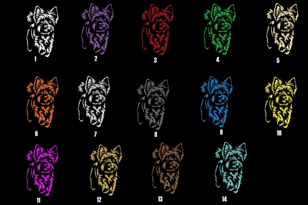 Autoaufkleber "Yorkshire Terrier" Kontur