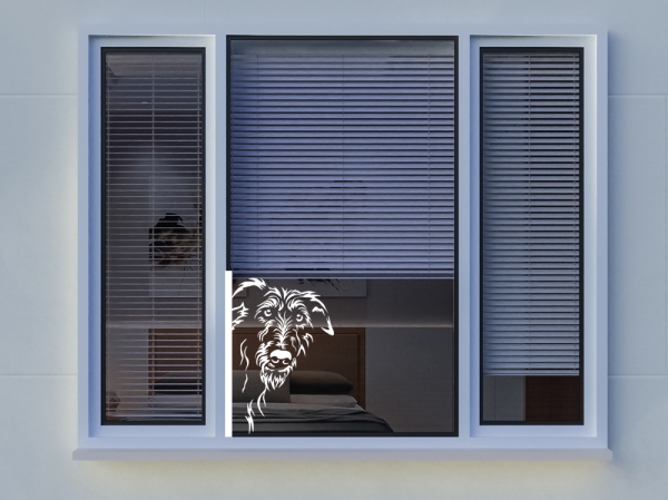 Autoaufkleber "Scottish Deerhound" Kopf