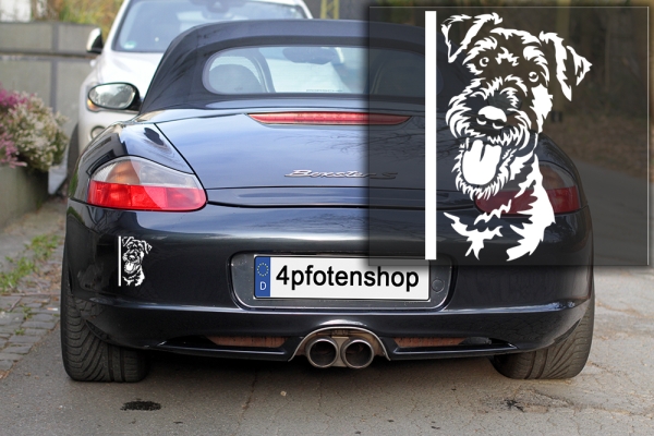 Autoaufkleber "Airedale Terrier" Kopf