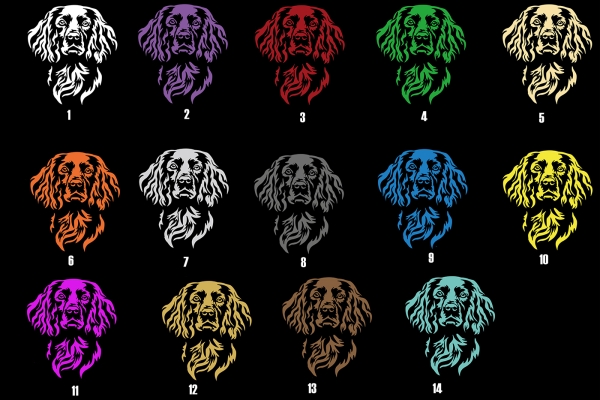 Autoaufkleber "Boykin Spaniel" Kopf