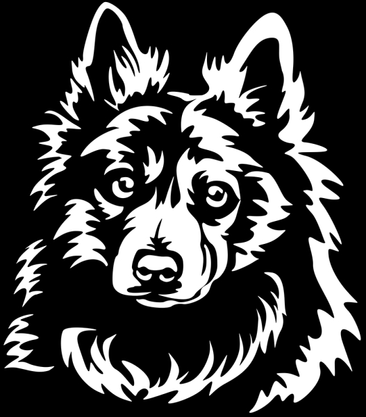 Aufkleber Dänischer Spitz Kopf