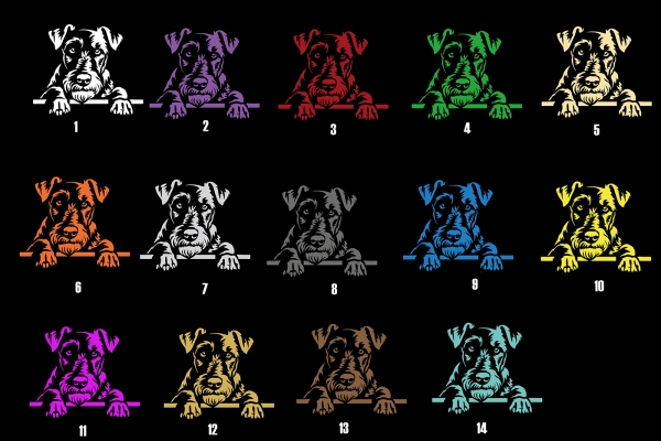 Autoaufkleber "Irish Terrier" Kopf