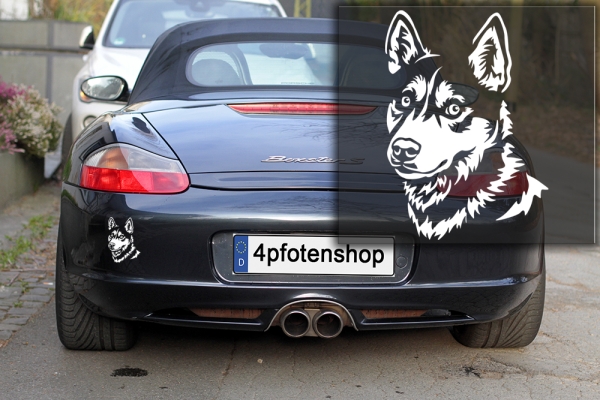 Autoaufkleber "Siberian Husky" Kopf
