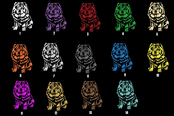 Autoaufkleber "Chow Chow" Kontur