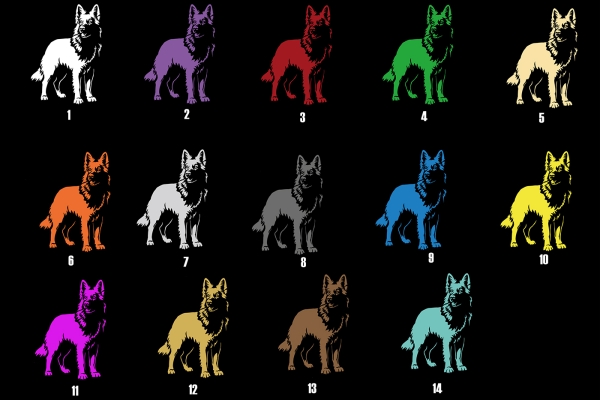 Autoaufkleber "Schweizer Schäferhund" Kontur