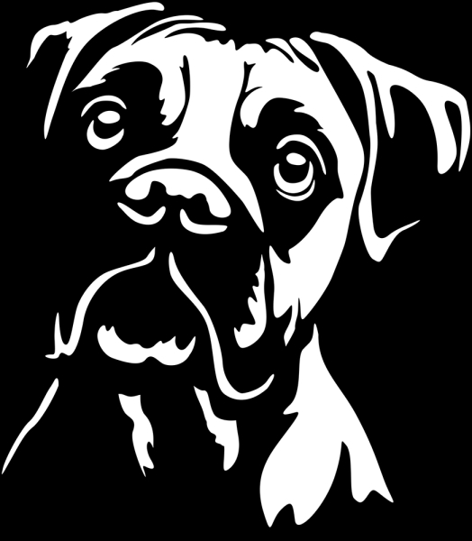 Aufkleber Boxer Kopf