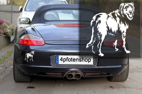 Autoaufkleber "Irish Wolfhound" Kontur