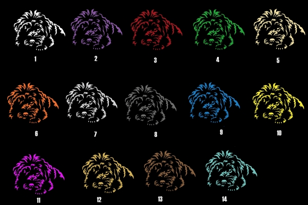 Autoaufkleber "Bolonka Zwetna" Kontur