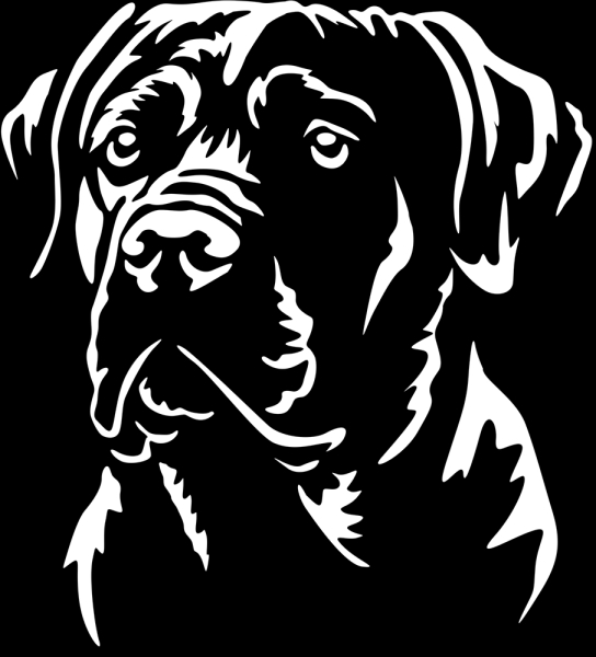 Aufkleber Cane Corso Kopf