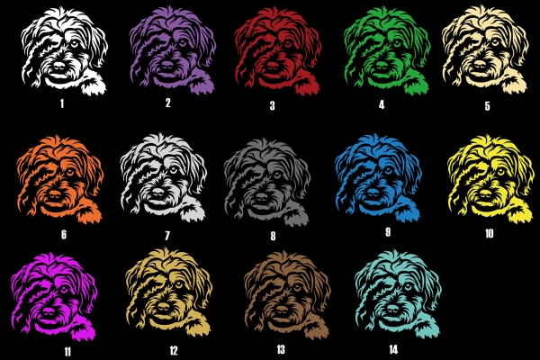 Autoaufkleber "Havaneser" Kopf