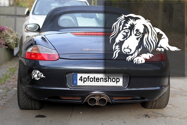 Autoaufkleber "Dackel (Langhaar)" Kontur