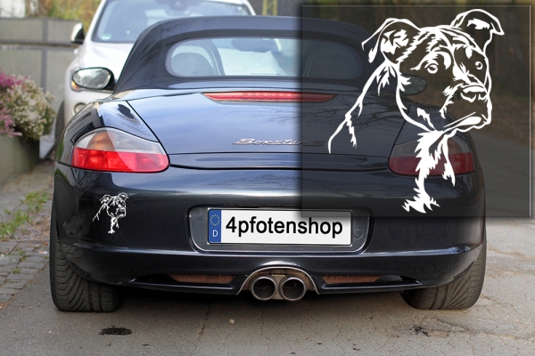 Autoaufkleber "American Staffordshire Terrier" Kopf