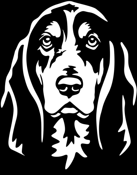 Aufkleber Basset Bleu de Gasconye Kopf