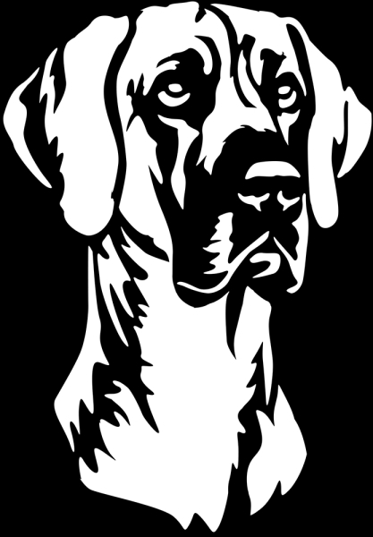 Aufkleber Dogge Kopf