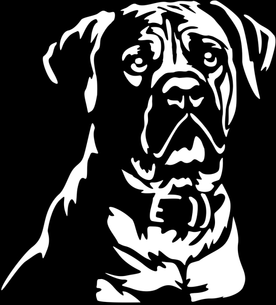 Aufkleber Boerboel Kopf
