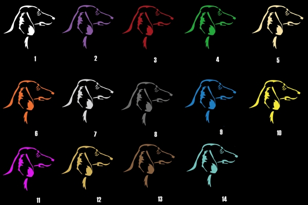 Autoaufkleber "Dackel (Kurzaar)" Kopf