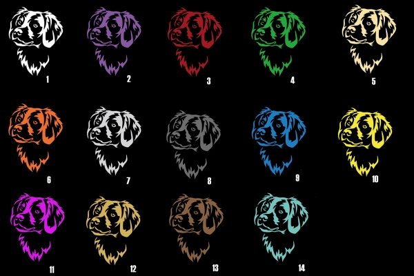 Autoaufkleber "Epagneul Breton" Kopf