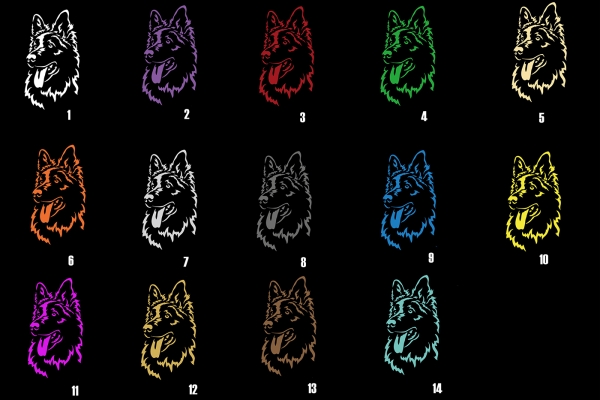Autoaufkleber "Schweizer Schäferhund" Kopf