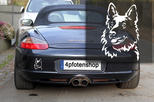 Autoaufkleber "Schweizer Schäferhund" Kopf