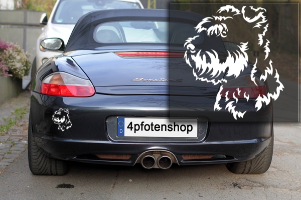 Autoaufkleber "Schnauzer" Kopf