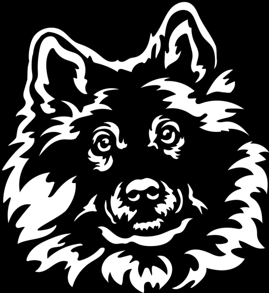 Aufkleber Eurasier Kopf