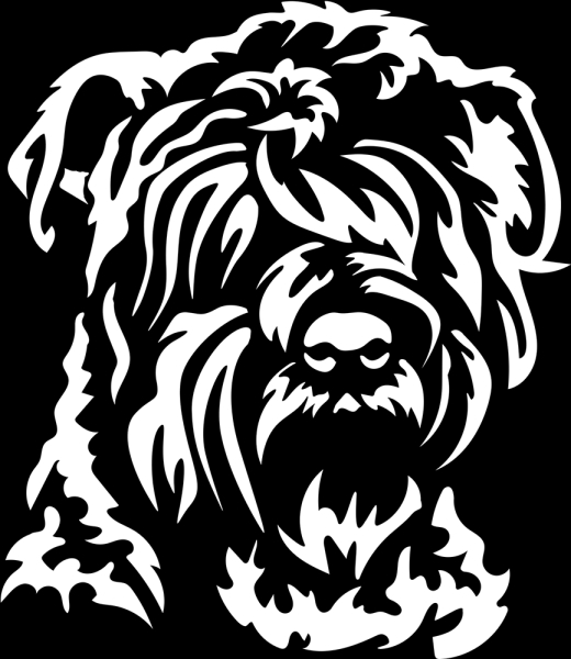 Aufkleber Wheaten Terrier Kopf