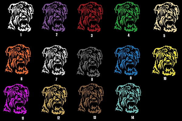 Autoaufkleber "Irish Soft-Coated Wheaten Terrier" Kopf