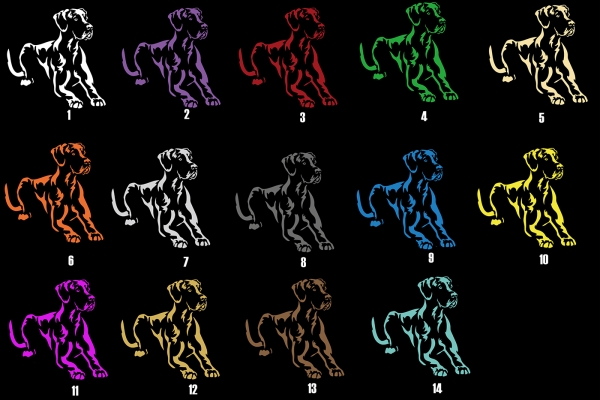 Autoaufkleber "Deutsche Dogge" Kontur