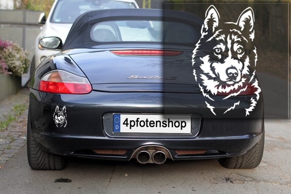 Autoaufkleber "Siberian Husky" Kopf