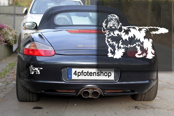 Autoaufkleber "Petit Basset Griffon Vendeen" Kontur