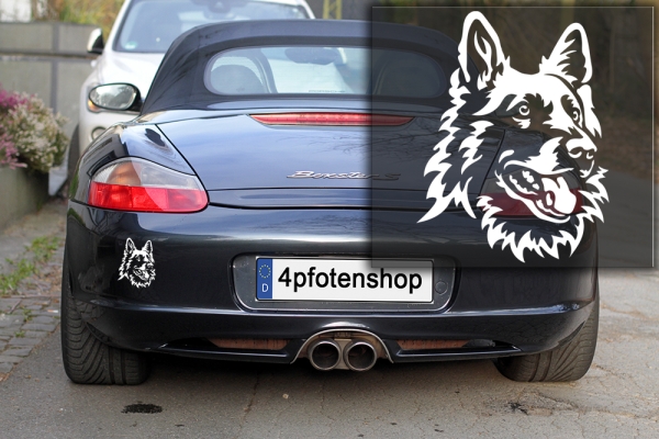 Autoaufkleber "Schweizer Schäferhund" Kopf