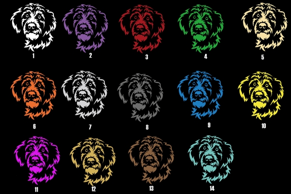 Autoaufkleber "Aussiepoo" Kopf