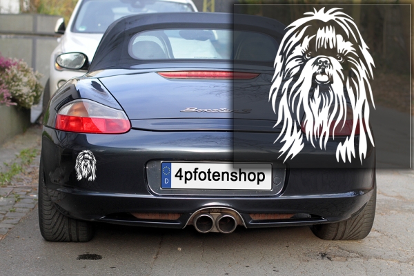 Autoaufkleber "Shih-Tzu" Kopf