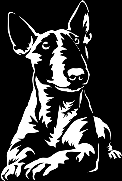 Aufkleber Bullterrier Kopf