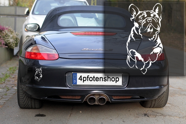 Autoaufkleber "Französische Bulldogge" Kontur