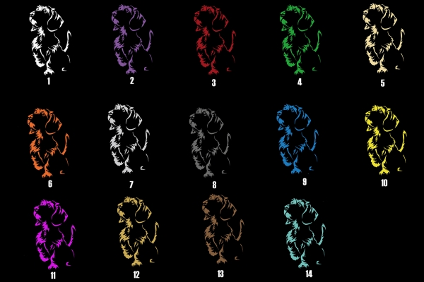 Autoaufkleber "Dackel (Rauhaar)" Kontur
