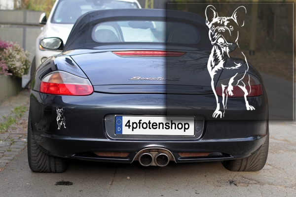 Autoaufkleber "Französische Bulldogge" Kontur