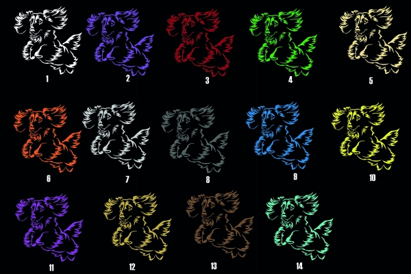 Autoaufkleber "Dackel (Langhaar)" Kontur