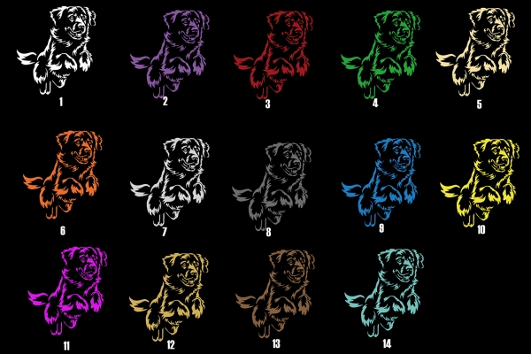 Autoaufkleber "Golden Retriever" Kontur