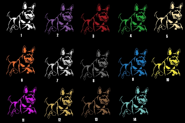 Autoaufkleber "Australian Kelpie" Kontur