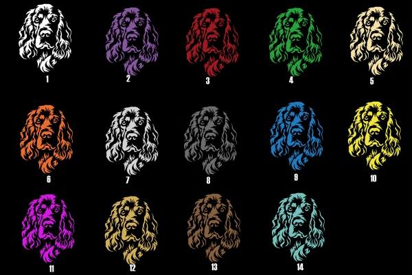Autoaufkleber "Englischer Cocker Spaniel" Kopf