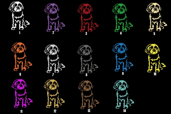 Autoaufkleber "Shih-Tzu" Kontur