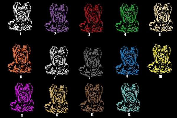 Autoaufkleber "Yorkshire Terrier" Kontur