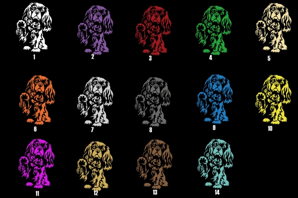 Autoaufkleber "Cavalier King Charles Spaniel" Kontur