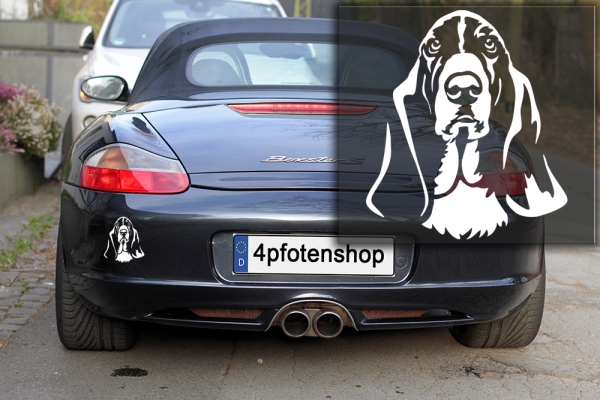 Autoaufkleber "Basset" Kopf